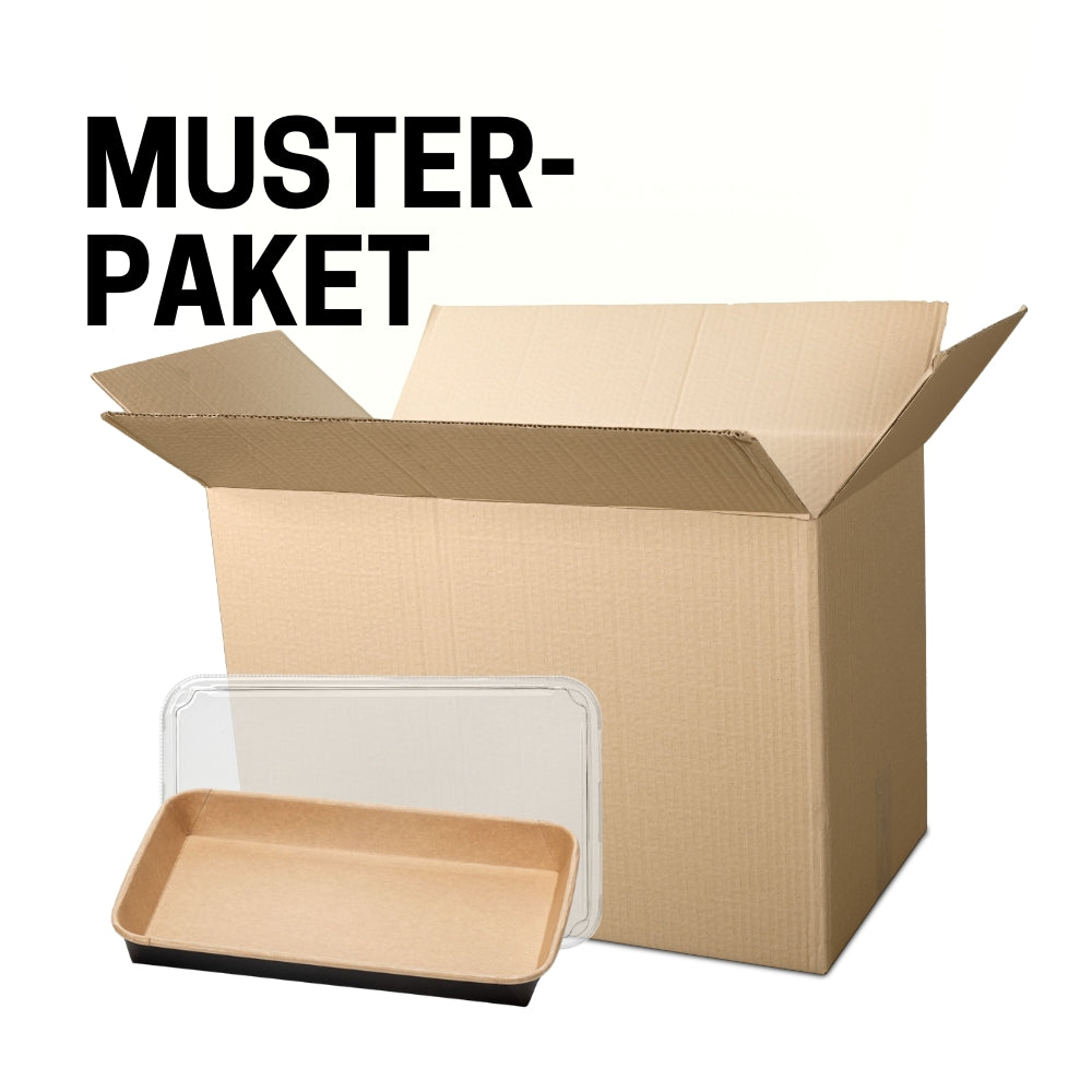 Muster-Paket, Sushi Schalen aus Kraftpapier, GRATIS