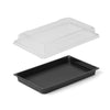 rPET Sushi-Box XL, 215x130x50mm, Kombi inkl. Deckel, 200 Sets
