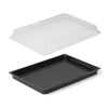 rPET Sushi-Box XXL, 255x185x50mm, Kombi inkl. Deckel, 200 Sets