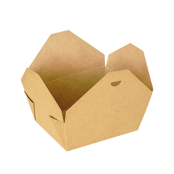 Take-Out-Box 1150ml, plastikfrei, Kraftpapier, braun, 150x120x65mm, 245 Stk.