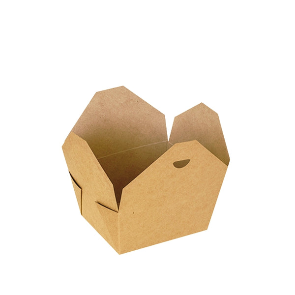 Take-Out-Box 600ml, plastikfrei, Kraftpapier, braun, 110x90x60mm, 480 Stk.