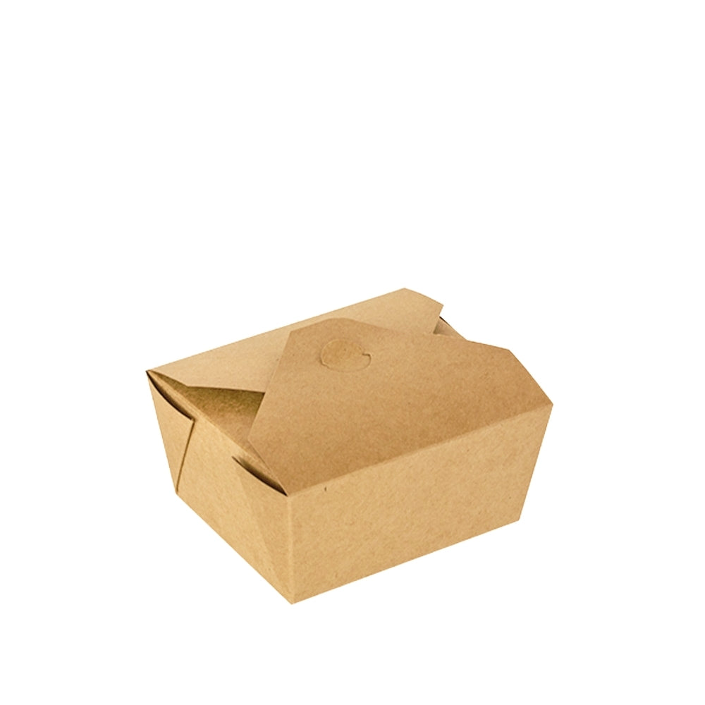 Take-Out-Box 600ml, plastikfrei, Kraftpapier, braun, 110x90x60mm, 480 Stk.