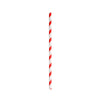 Papier-Trinkhalme, Jumbo XL, rot-gestreift, Ø8x250mm, 500 Stk.
