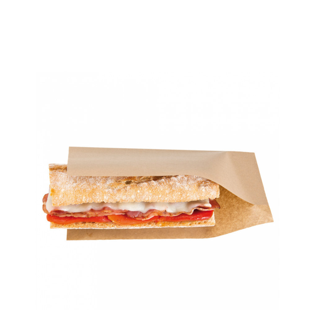 Sandwich-Beutel, 2-seitig offen, 21x9cm, braun, 1000 Stk.