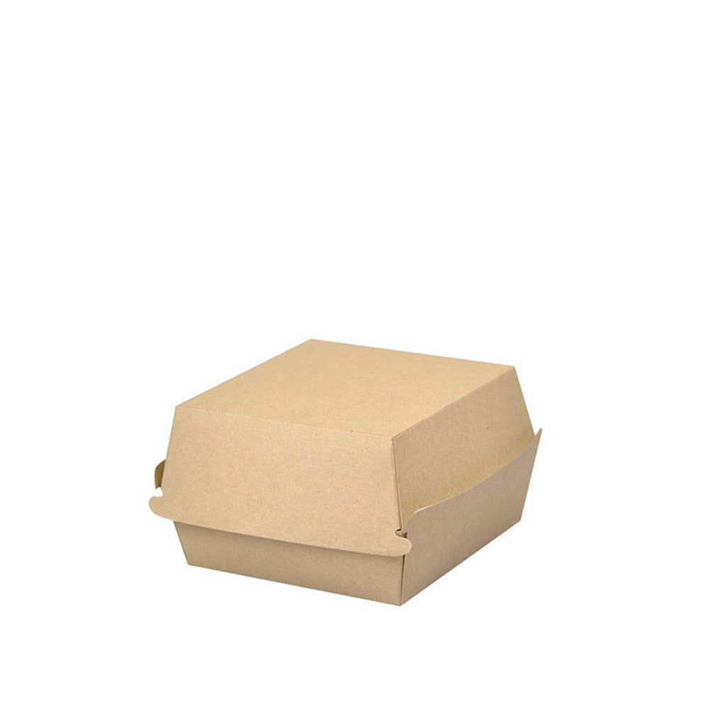 Burger-Box klein, braun, 90x90x77mm, Kraftpapier, 1000 Stk.