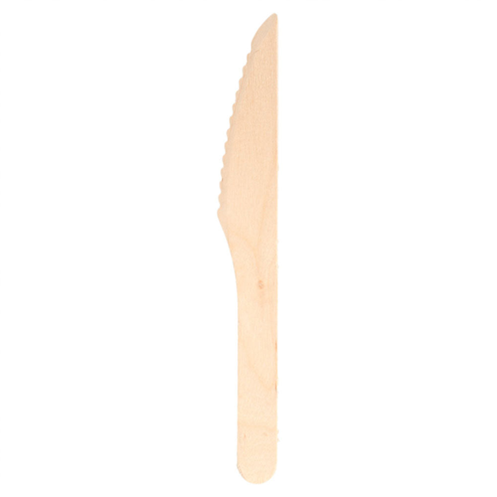 Premium Holz-Messer, 17cm, Einweg, 100 Stk.