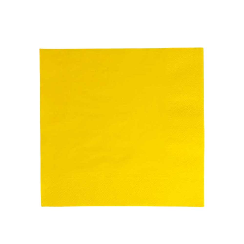 Servietten gelb, 3-lg, 33x33cm, 1/4 F., 1000 Stk.