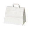 Papiertragetaschen 32x22x25cm, weiß,  Flachhenkel, 250 Stk.